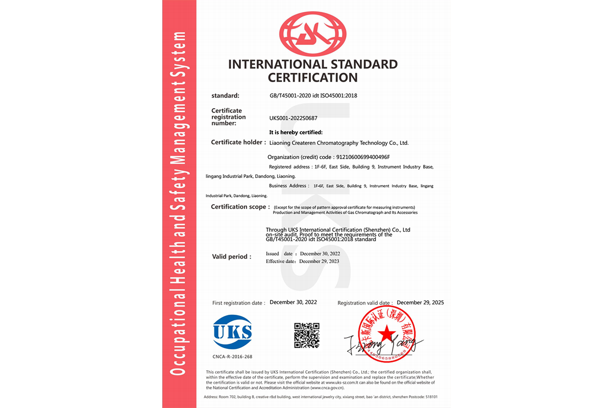 国际标准认证证书（英文）
