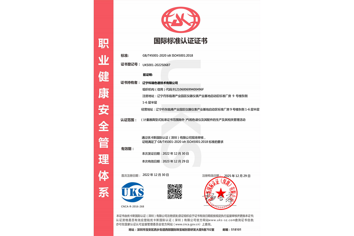 国际标准认证证书（中文）